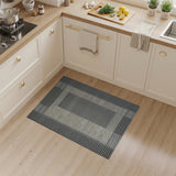 Black and White Black White Houndstooth Border Area Rug