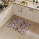 Blush Pink Wavy Abstract Area Rug