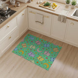 Adorable Kawaii Cats Stars Moons Area Rug