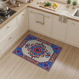 Red Blue Medallion Persian Area Rug