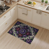 Purple Peony Mandala Area Rug
