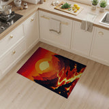 Fiery Lava River Sunset Area Rug