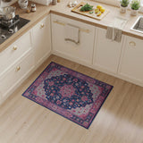 Navy Hot Pink Persian Area Rug