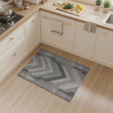 Grey Angular Geometric Area Rug