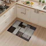 Modern Geometric Brown Grey Area Rug