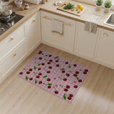 Cherry Gingham Pink Area Rug