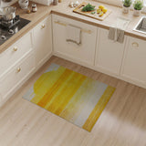 Abstract Sunrise Yellow Striped Area Rug