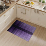 Purple Ombre Stripe Area Rug with Black Center