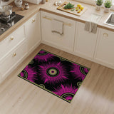 Bold Pink Sunburst Geometric Area Rug