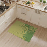 Coastal Palm Frond Yellow Area Rug