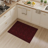 Red Cottage Garden Floral Vintage Area Rug