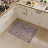 Pink Pink Persian Floral Medallion Area Rug