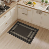 Grey Geometric Grid Geometric Modern Area Rug