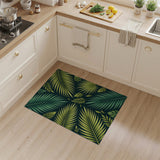 Tropical Palm Monstera Leaf Area Rug