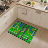 Pixelated City Roads Play Rug