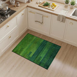 Geometric Modern Vibrant Green Geometric Stripe Area Rug