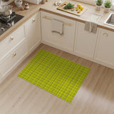Vibrant Yellow Black Grid Geometric Area Rug