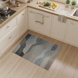 Abstract Cloud Wave Beige Area Rug