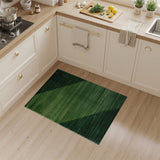 Green Diagonal Gradient Shag Area Rug