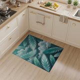 Dreamy Teal Feathers Cloud Area Rug