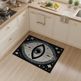 Mystical Eye Geometric Grey Area Rug
