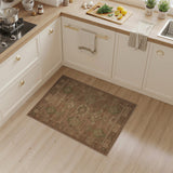 Brown and Tan Southwestern Geometric Area Rug in Brown Tones