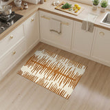 Brown Abstract Bar Area Rug