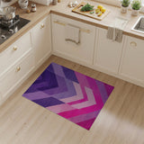 Multi-color and Patterns Purple Pink Chevron Geometric Area Rug