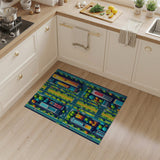 Vibrant Top-Down Urban Avenue Area Rug