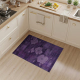 Purple Floral Distressed Vintage Area Rug