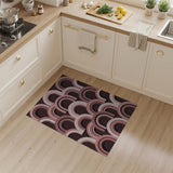 Pink Overlapping Arches Geometric Area Rug