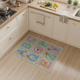 Playful ABC Letters with Cats Kids Area Rug