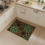 Vibrant Interlocking Cell Geometric Area Rug