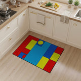 Geometric Modern Vibrant Geometric Multi-Color Block Area Rug