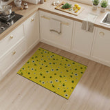 Cheerful Yellow Daisy Floral Area Rug
