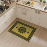 Ornate Golden Mandala Area Rug