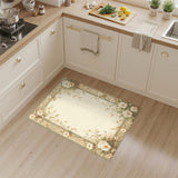 Floral Vintage Beige and Neutral Vintage Floral Beige Area Rug