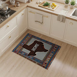 Texas 'Home' State Silhouette Area Rug
