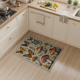 Whimsical Monarch Butterfly Mushroom Area Rug