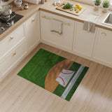 Baseball Pitcher's Mound Turf Area Rug
