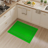 Green Emerald Green Geometric Modern Area Rug