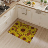 Vibrant Yellow Vibrant Yellow Sunflower Area Rug