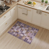Purple Abstract Striped Area Rug