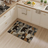 Geometric Bear Landscape Area Rug