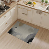 Abstract Geometric Grey Beige Area Rug