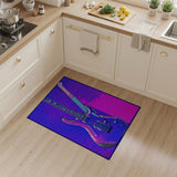 Purple Bard's Blade Electric Guitar Area Rug