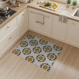 Teal Gold Sunburst Medallion Area Rug