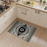 Tribal Eye Heritage Rug in Beige Black