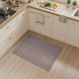 Blush Pink Geometric Grid Area Rug