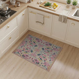 Blush Pink Floral Vintage No. 11 Area Rug